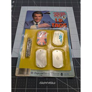 James Bond Dog Tags 1980s Imperial Toys 8751 Hong Kong Sealed ***